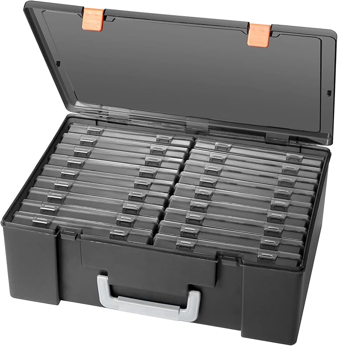 Photo Storage Box 4" x 6", 18 Inner Extra Large Photo Case Large Photo by Gbivbe