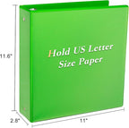 CIXILDTS 2-inch Round Ring Binder, Durable 2" 3 Ring Binder Fit Letter Size - Image 2