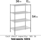 Regal Altair 21" Deep x 36" Wide x 54" Height Wire Shelving Kit | 4-Tier | NSF - Image 3