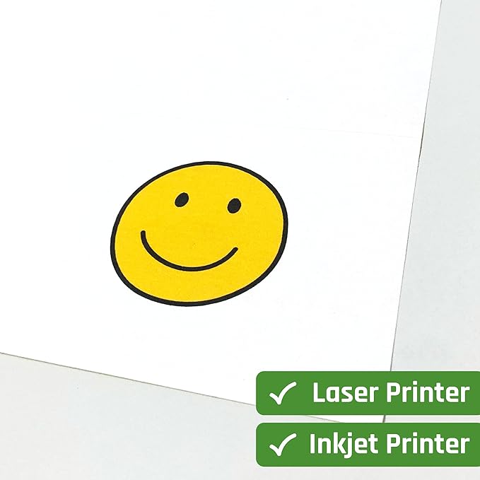 200 Sheets, Printable White Sticker Paper, Laser/Inkjet Printing - Image 4