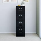 staples 4-drawer vertical file cabinet, letter, lockable, black shown in use