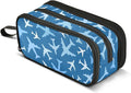BOENLE Airplanes Blue Pencil Case Box Boys Girls Large Pencil Pouch by BOENLE-WELCOMEYOURCOMING