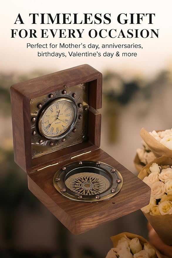 Handmade Brass Sundial Compass - Image 3