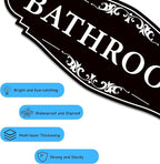 Bathroom Sign Sticker for Business and Home，Self-adhesive Cute Bathroom Decor - Image 3