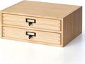 Kirigen Natural Wood Desktop Storage Cabinet -Shallow Type Drawers by KIRIGEN