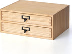 Kirigen Natural Wood Desktop Storage Cabinet -Shallow Type Drawers by KIRIGEN
