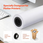 VEVOR Wide Format Paper, 24 in x 150 ft Plotter Paper, 4 Rolls CAD Bond Rolls - Image 2