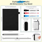 AGM Portable White Board Dry Erase Notebook, 8.4" x 6" Double Sided Folding - Image 2