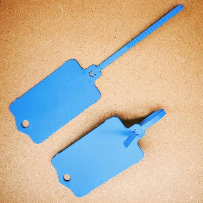 100pcs Reusable Blank Plastic Tags Ties Key Tags 1.45"*2.48" Serrated Tension - Image 4