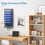 OUTWOLF 10 Tier Hanging Wall File Organizer Wall Mount Paper Document Folder - Image 3