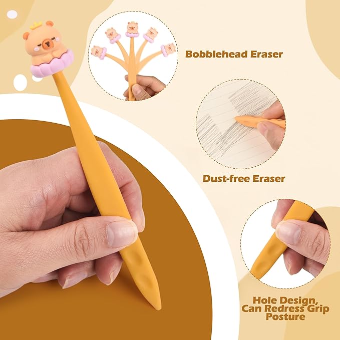 24 Pcs Cute Retractable Eraser for Pencils Cute School Supplies Kawaii Erasers - Image 3