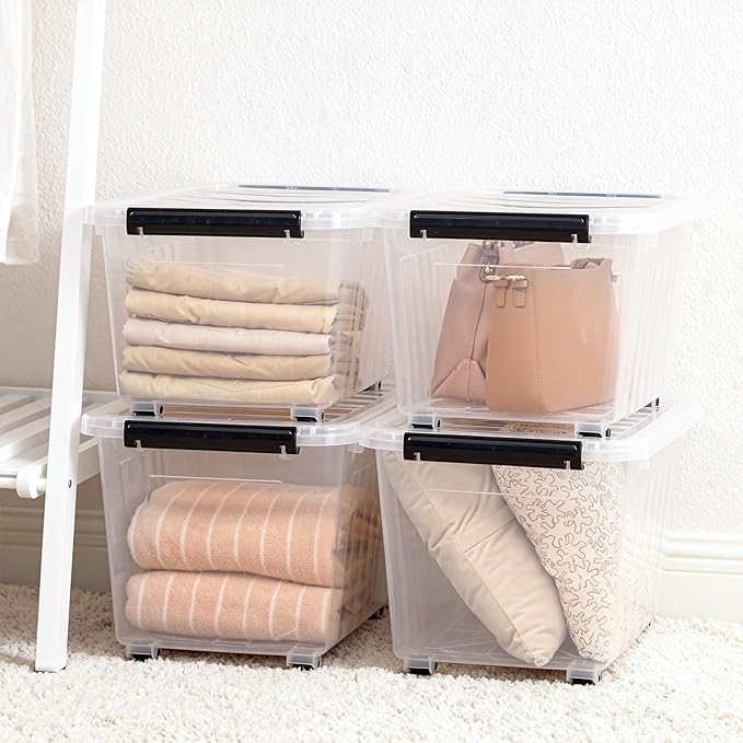 Citylife 54 QT Clear Plastic Storage Bins - Image 3