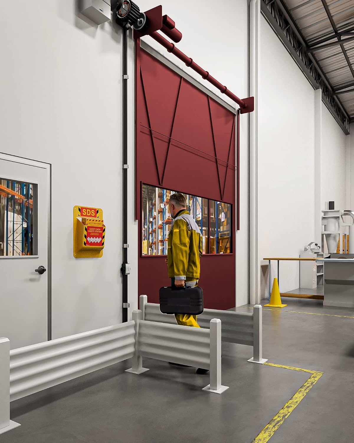 (YS), 1 Pack, SDS Binder - 2024 Requirements, Heavy Duty 1.5 Inch, 3 Ring Safety Data Sheet SDS Binder