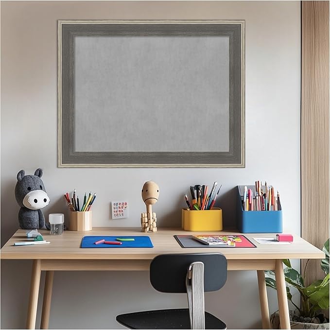 Amanti Art Grey Framed Magnetic Board 23x29 Medium Vision Board - Image 6