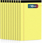 Legal Pads 8.5 x 14 Note Pads, 10 Pack Writing Pads Wide Ruled Notepads by NotePads