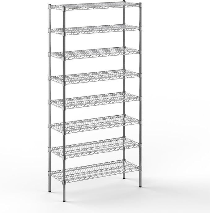 Regal Altair 14" Deep x 36" Wide x 74" Height Wire Shelving Kit | 8-Tier | NSF by Regal+Altair