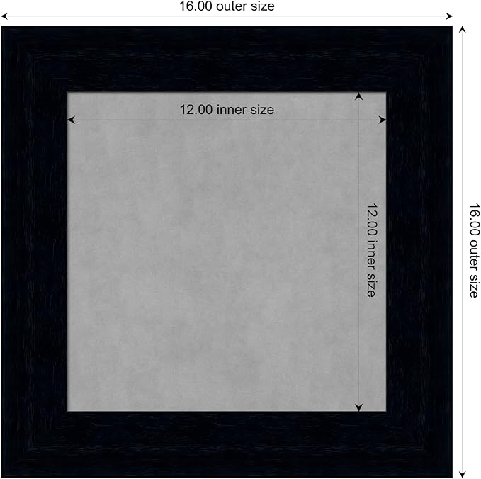 Amanti Art Black Framed Magnetic Board 16x16 X-Small Vision Board - Image 4