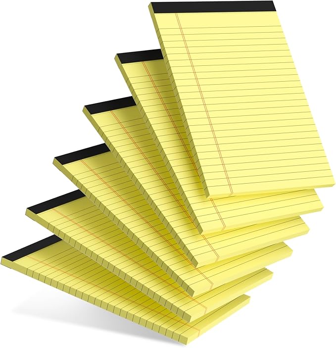 AILZFEI 6pcs Small Note Pad 5x8 College Ruled Legal Pads Paper Notepads 6 Pack by Unknown