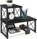 ELITEROO Wood Desktop Shelf, Freestanding Small Bookshelf Dorm Supplies by ELITEROO