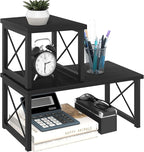 ELITEROO Wood Desktop Shelf, Freestanding Small Bookshelf Dorm Supplies by ELITEROO