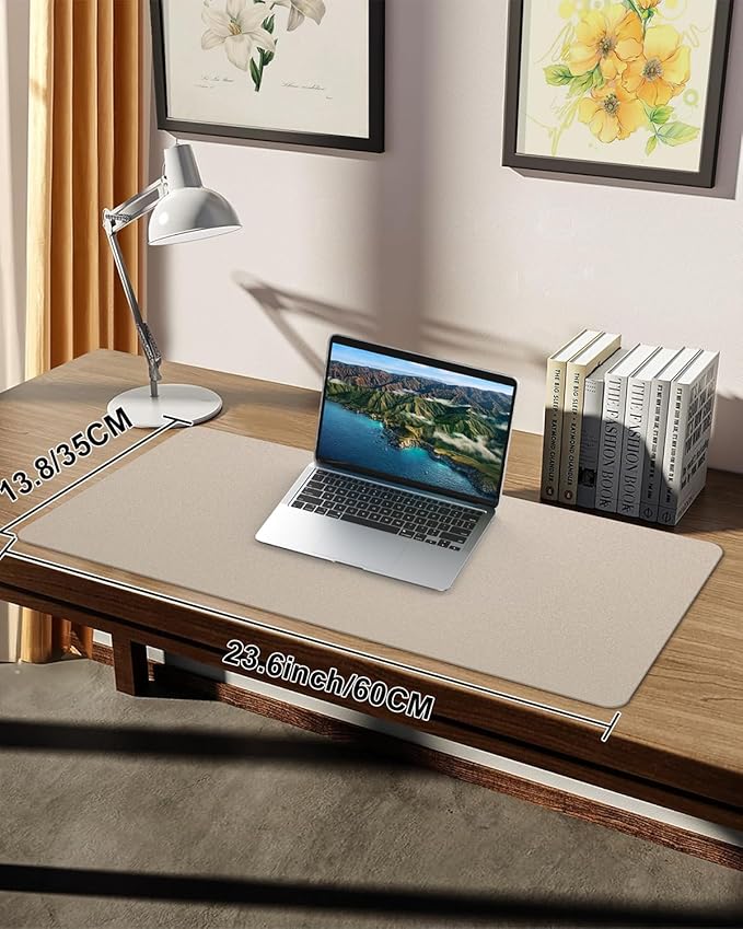 Small Desk Mat, Leather Desk Pad Protector, Desk Mouse pad, Office Desk mat - Image 7