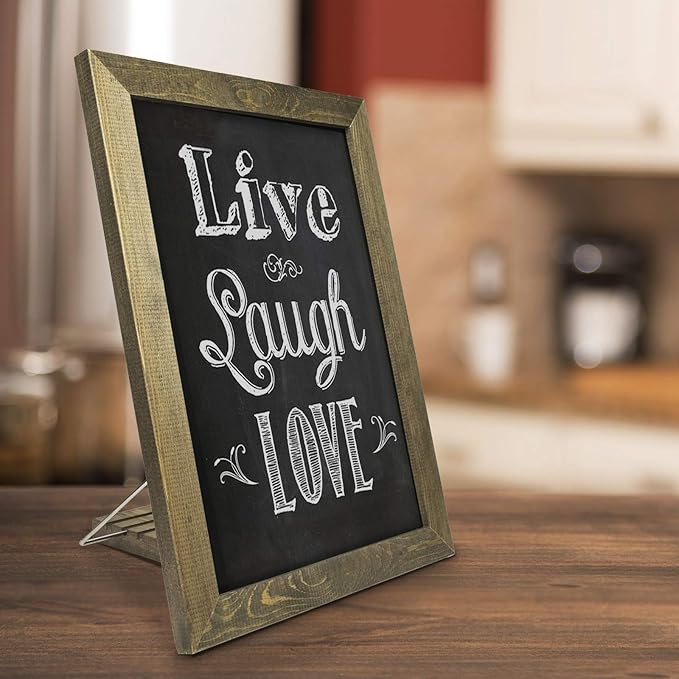 Excello Global Products Rustic Tabletop Chalkboard: Includes 4 Liquid Chalk - Image 6