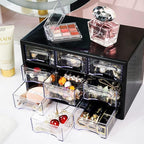 Desk Storage Organizer with 9 Drawers, FODIENS Stackable Desktop Craft Drawer - Image 2