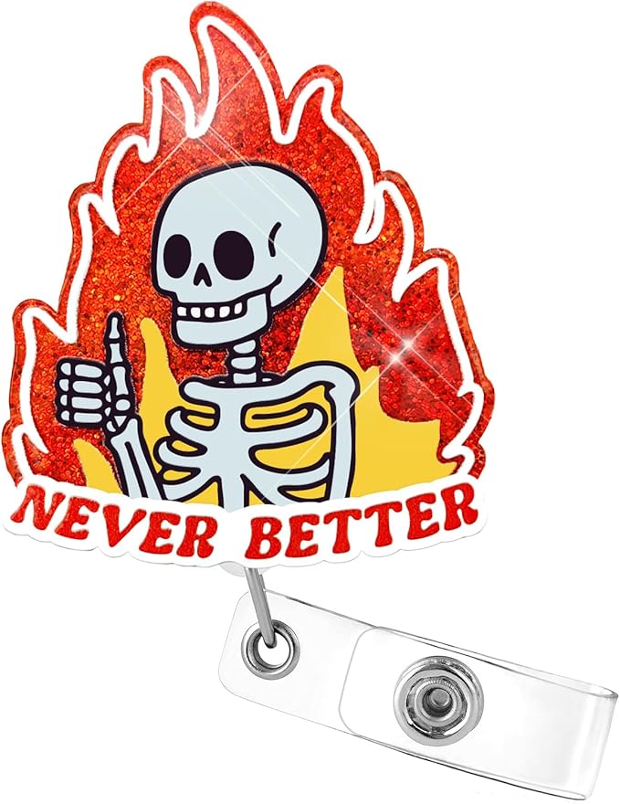 Aoryalps Never Better Retractable Badge Reel Holder Retractable by Unknown