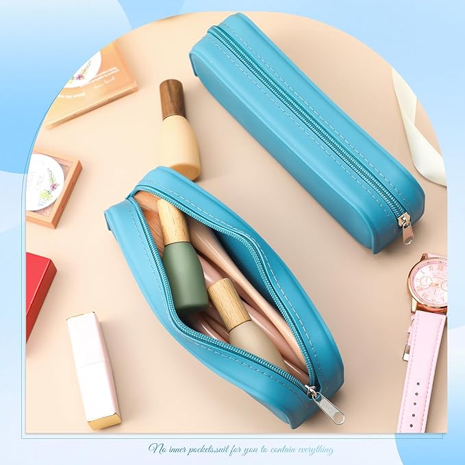 Feifeiya 8 Pcs Silicone Pencil Case Pen Zipper Pouch Bags Aesthetic Back to - Image 4