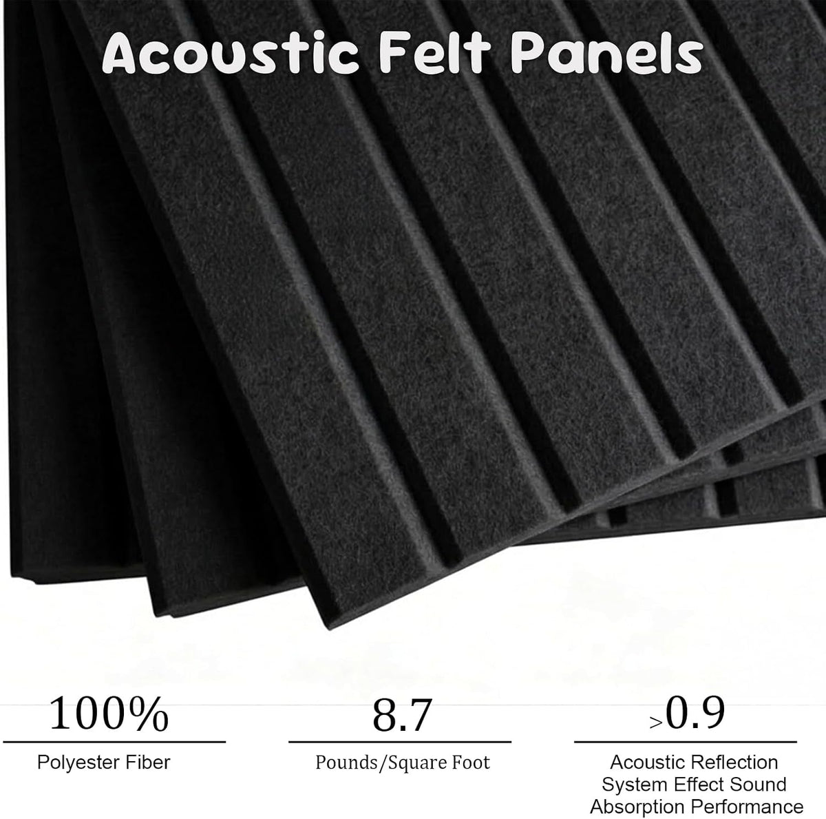 Large Felt Bulletin Board with Self-Adhesive | 12 Pack 48"x36" Cork...
