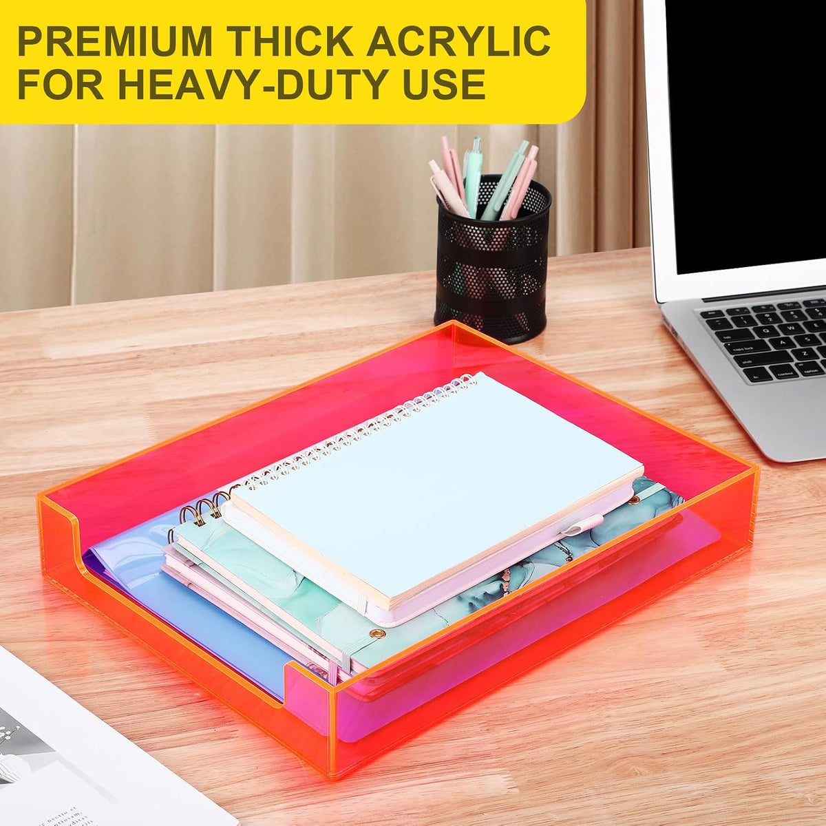 Paper Tray Acrylic File Organizer for Desk Letter Tray Desk Organizer Documen...