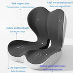 Mogdeker L-Shaped Seat Cushion for Long Sitting, Memory Foam Ergonomic Back - Image 2
