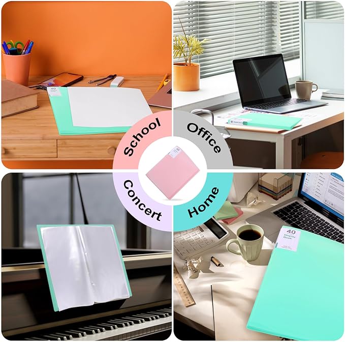 Phyxin Portfolio Binder, 20-Pocket Portfolio Folder 8.5" x 11", Displaying 40 - Image 5