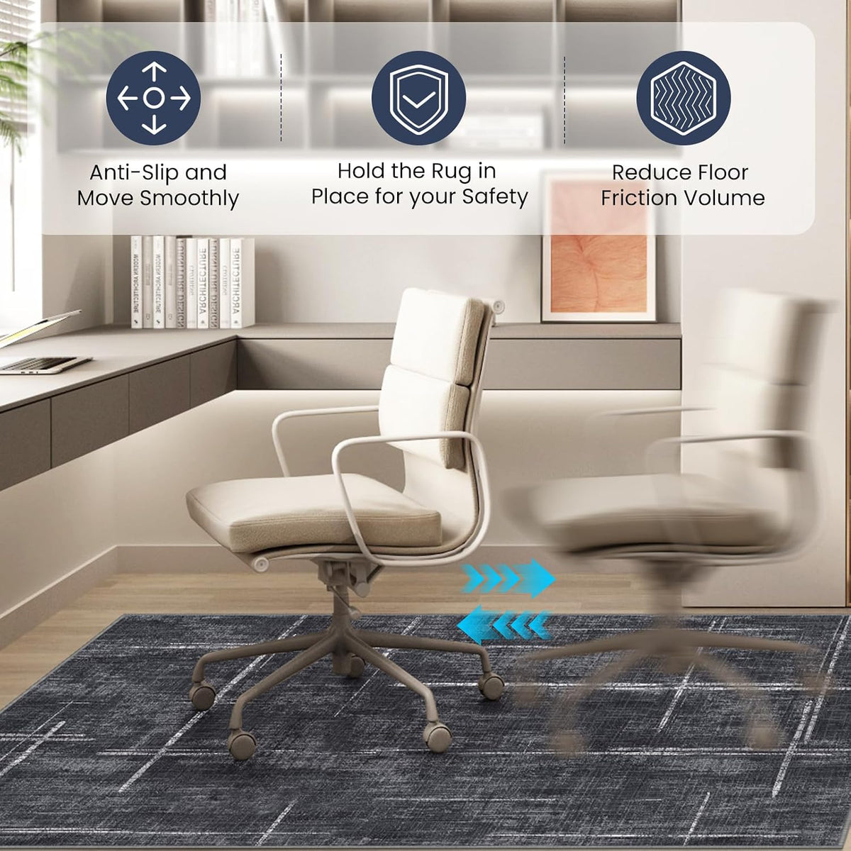 Office Chair Mat for Hardwood Floor&Tile Floor,48"X 60"
