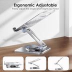 Gorablix Tablet Stand for Desk, 360° Swivel for iPad Holder, Aluminum - Image 3