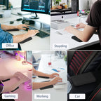 Leolee Elbow Rest Pads for Desk, Black Ergonomic Arm Rest Pads | Memory Foam & Non-Slip Base, Armrest Cushion Support Pad Relieve Elbow and Wrist Pain for Computer, Office, 1 Pack