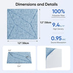 UNECHO 12 Pack 12" X 12" X 0.4" Acoustic Panels - Image 3