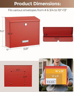 LAND·VOI Locking Wall-Mount Mailbox - Image 6