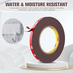 Double Sided Tape, Heavy Duty Mounting Tape Waterproof Foam Tape, 32FT Length - Image 3