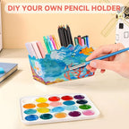 Zioffiel Scalloped Acrylic Pen Pencil Marker Cup Holder Organizer - Image 7