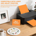 Light Orange Cardstock 8.5 X 11, 40 Sheets Neon Orange Card Stock, 75lb/ 200gsm - Image 4