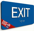 ADA Compliant Exit Sign with Braille by NapTags