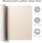 Aothia Leather Desk Pad Protector, Office Mat, Large Mouse Pad, Laptop Pad - Image 4