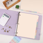 SKYDUE 8-Tab Write&Erase Plastic Dividers for 3 Ring Binder, 2sets | Binder Dividers with Tabs for Letter Size,with Sticker Labels,Divider Organizers for Student, Teacher,Pastels School Supplies
