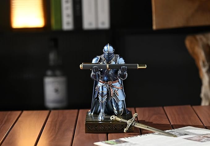 Amoysanli Medieval Armored Warrior Wearing Outerwear, Mobile Phone Stand Knight - Image 6