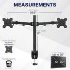 VIVO Dual Ultrawide Monitor Desk Mount, Heavy Duty Fully Adjustable Steel Stand - Image 4