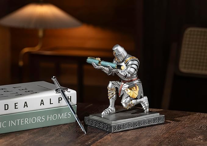 NCQIXIAO Templar Vanguard Soldier Pen Holder Pencil Stand Desk Organizers and - Image 7