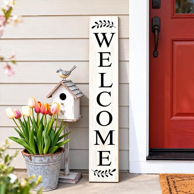 Farmhouse Wooden Merry Christmas Welcome Sign Stand by Unknown