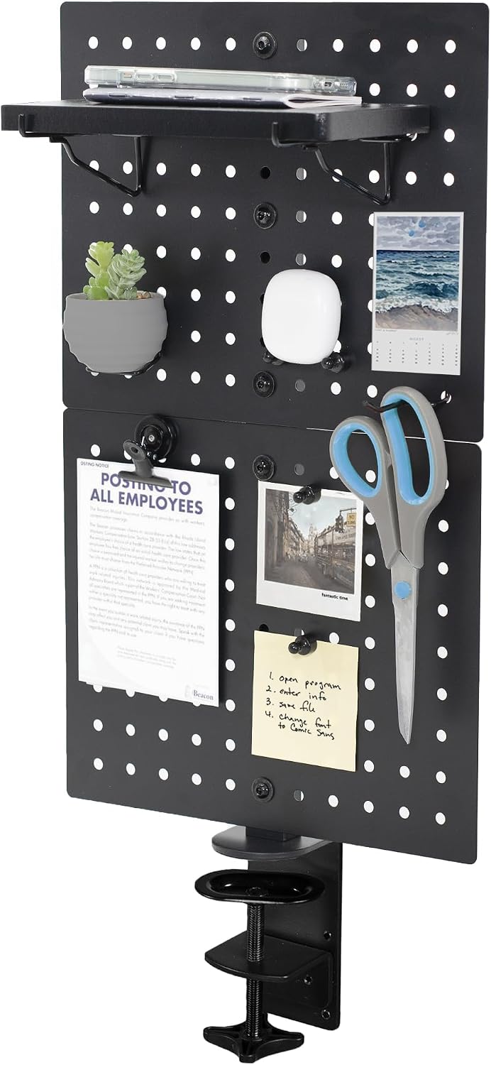VIVO Clamp-on 12 x 20 in Desk Pegboard
