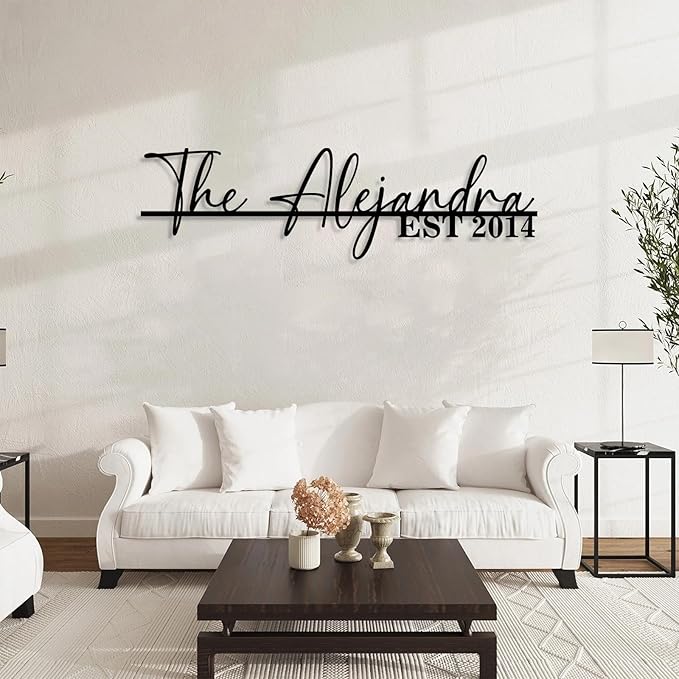 Personalized Family Name Sign | Custom Metal Sign | Metal Wall Art | Last Name - Image 2